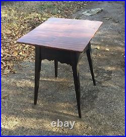 Rustic Primitive Tiger Maple Grain Painted Table by R. Sykes