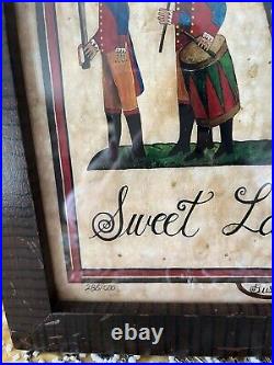 SWEET LAND OF LIBERTY Signed By Susan Daul 285/500 American Folk Art Framed