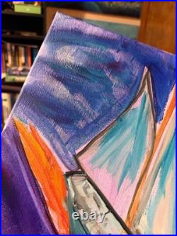 Sail Boat Unique Abstract Expressionism Wall Art Canvas