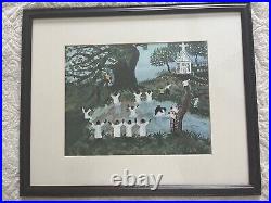 Scenes From the Old South Folk Art work by BS Tribadeaux Museum Quality Rare