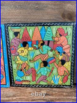 Set of 3 ORIGINAL EUNICE MCCLOSKEY FOLK ART PAINTING Rural Life Signed 12X12/8X8 Set of 3 ORIGINAL EUNICE MCCLOSKEY FOLK ART PAINTING Rural Life Signed 12X12/8X8