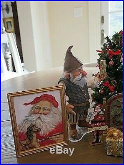 Sharon Cariola Dollmine Santa's Elves! Jo Meyers Painting! Folk Art Santa! More