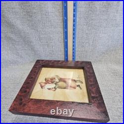 Signed Ann Rea Santa Claus Christmas Oil On Velvet Theorem Paintings Lot Of 3