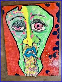 Signed Cutler Original Outsider Art Painting Does it really matter