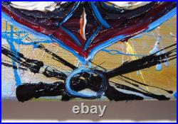 Skull Mask Oil? Painting Realism Art? Vintage Original? Day Of The Dead Skeleton Na