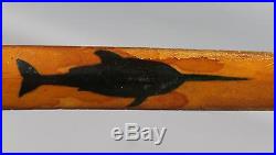 Small Antique Sailor Made Hand Painted Swordfish Folk Art Childs Sword NR