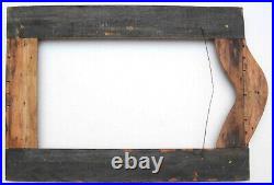 Spectacular Carved Tramp Art Stacked Frame 32 Arched Mirror Picture Folk