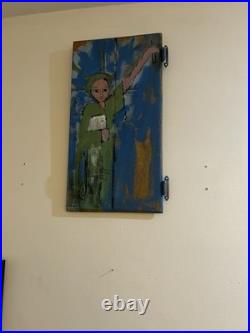 Statue Of Liberty Painted On A Cabinet Door Folk Art By Eric Legge