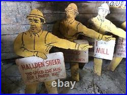 Steel Mill Memorabilia Antique hand painted Signs industrial 1940s Folk Art