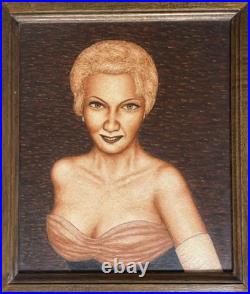 Stephen Warde Anderson Outsider Folk Art Painting of Jane Morgan