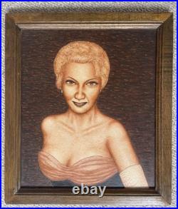 Stephen Warde Anderson Outsider Folk Art Painting of Jane Morgan