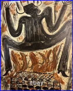 Steven Chandler Georgia Red Mud Painting, BBQ Grease Pit Fire