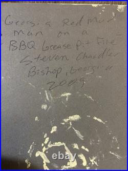 Steven Chandler Georgia Red Mud Painting, BBQ Grease Pit Fire