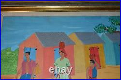 Sully Obin (Haitian) Cap-Haitien oil painting Self-taught/Folk Outsider Art