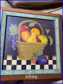 Superb Diane Ulmer Pedersen 1992 The Fruit Of The Spirit Oil Painting Framed