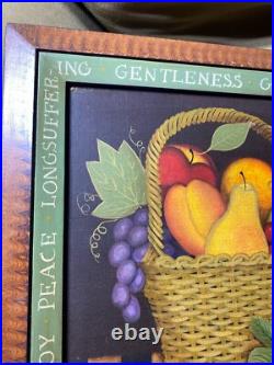 Superb Diane Ulmer Pedersen 1992 The Fruit Of The Spirit Oil Painting Framed