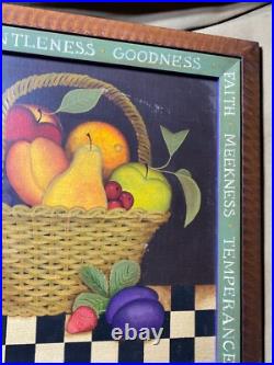 Superb Diane Ulmer Pedersen 1992 The Fruit Of The Spirit Oil Painting Framed