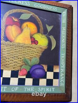 Superb Diane Ulmer Pedersen 1992 The Fruit Of The Spirit Oil Painting Framed