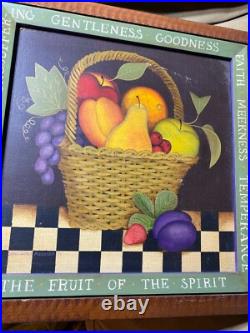 Superb Diane Ulmer Pedersen 1992 The Fruit Of The Spirit Oil Painting Framed