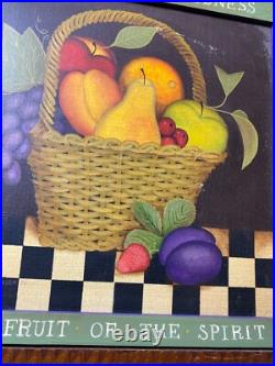 Superb Diane Ulmer Pedersen 1992 The Fruit Of The Spirit Oil Painting Framed
