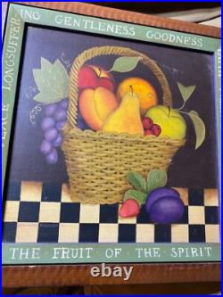 Superb Diane Ulmer Pedersen 1992 The Fruit Of The Spirit Oil Painting Framed