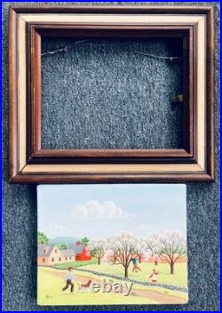 Susan Slyman Framed Removable Oil Painting on Canvas Barefoot on the Farm