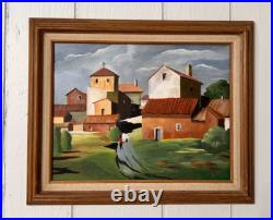 TERRY GARDA PAINTING A Mountain Town Modern northern Appalachia folk art