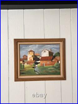 TERRY GARDA PAINTING A Mountain Town Modern northern Appalachia folk art
