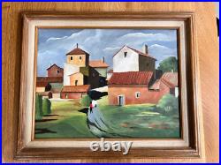 TERRY GARDA PAINTING A Mountain Town Modern northern Appalachia folk art