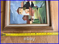TERRY GARDA PAINTING A Mountain Town Modern northern Appalachia folk art