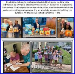 TITA PAINTZ Bird Woman Hand Painted Portrait Surreal Fantasy Art 8x10 Canvas