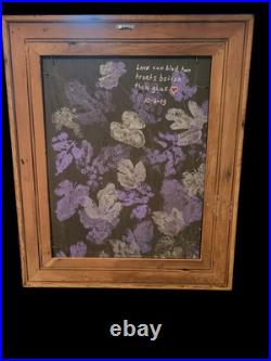 TWO HEARTS Louisiana Rural Folk Art Vintage Original Painting Black Family South