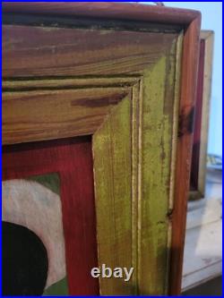 TWO HEARTS Louisiana Rural Folk Art Vintage Original Painting Black Family South