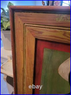 TWO HEARTS Louisiana Rural Folk Art Vintage Original Painting Black Family South