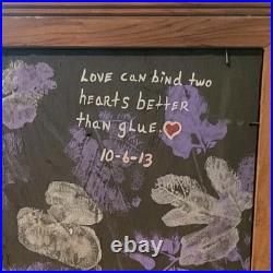 TWO HEARTS Louisiana Rural Folk Art Vintage Original Painting Black Family South