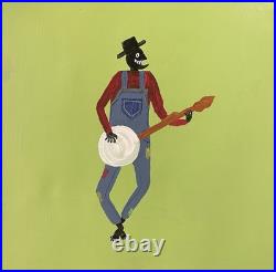 The Banjoist Original Folk Art Painting Randall Stephens