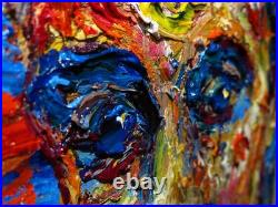 Thick Oil Painting? Realism Art? Signed Original Outsider? Male Man Portrait Ooak A