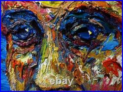 Thick Oil Painting? Realism Art? Signed Original Outsider? Male Man Portrait Ooak A