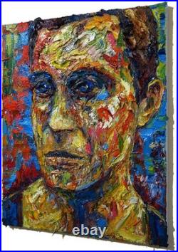 Thick Oil Painting? Realism Art? Signed Original Outsider? Male Man Portrait Ooak A