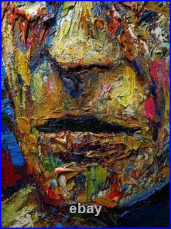 Thick Oil Painting? Realism Art? Signed Original Outsider? Male Man Portrait Ooak A