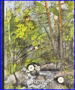 Through the Stones Creek Tree Song Painting by Apaydinli Contemp. Expressionism