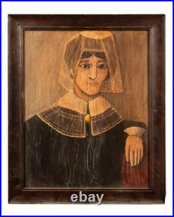 Timothy Campbell (1960-2025) Isolina, 1999. Folk Art New Hampshire Portrait