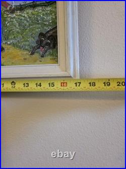 VTG 1993 Folk Art Painting African Americana Southern Scene Signed Dell Framed