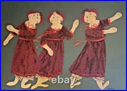 VTG HARRY DUNN 20th c. PA Americana Whimsical MCM Modernist Folk Art Painting