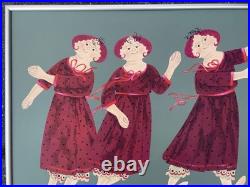 VTG HARRY DUNN 20th c. PA Americana Whimsical MCM Modernist Folk Art Painting