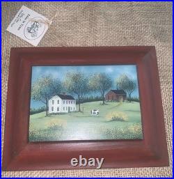 VTG Original Landscape'Only Cow' House MA Artist Sue Nagle 7.25T 9W #3of3