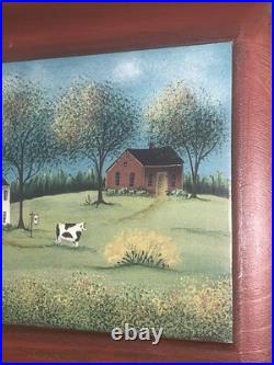 VTG Original Landscape'Only Cow' House MA Artist Sue Nagle 7.25T 9W #3of3