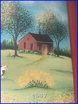 VTG Original Landscape'Only Cow' House MA Artist Sue Nagle 7.25T 9W #3of3