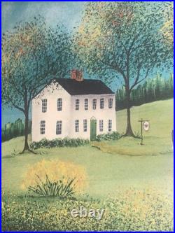 VTG Original Landscape'Only Cow' House MA Artist Sue Nagle 7.25T 9W #3of3
