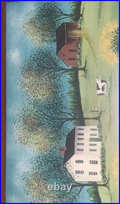 VTG Original Landscape'Only Cow' House MA Artist Sue Nagle 7.25T 9W #3of3